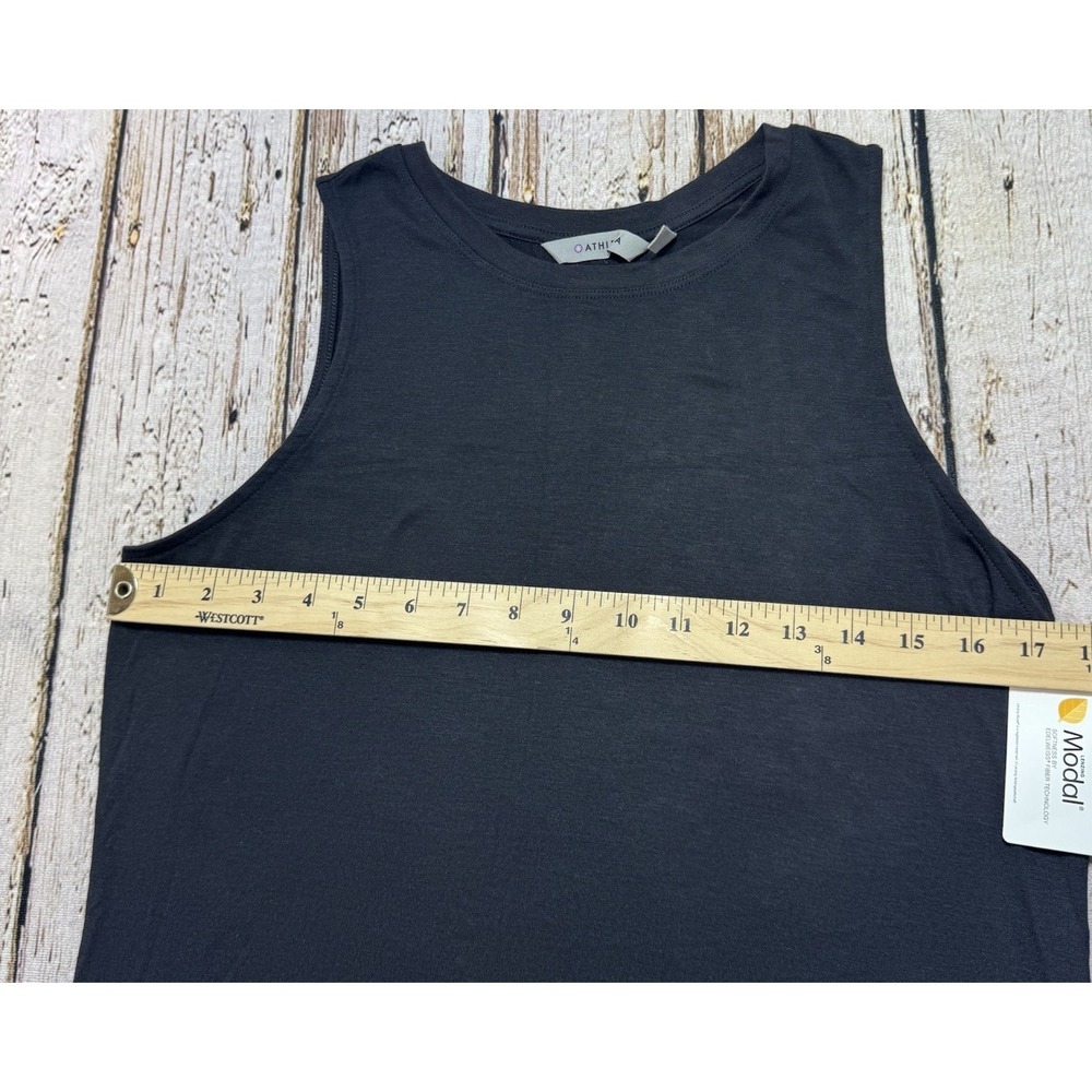 ATHLETA Threadlight Layering Tank Black Super Soft Modal Medium NWT - Picture 5 of 6